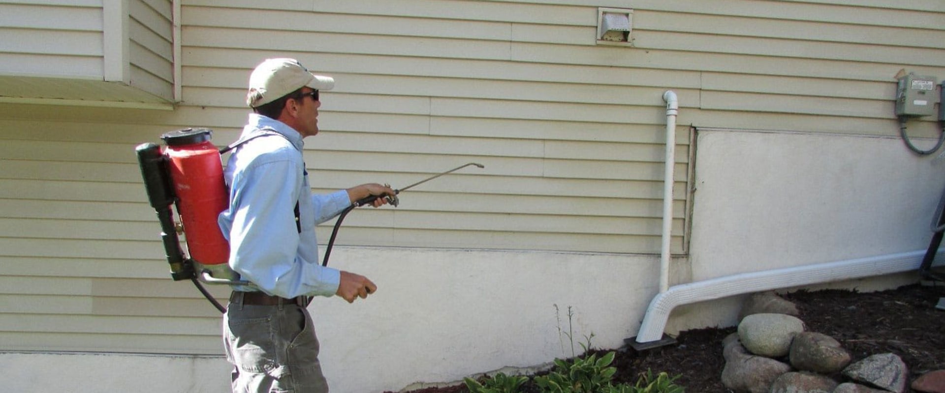 Should pest control spray inside or outside?
